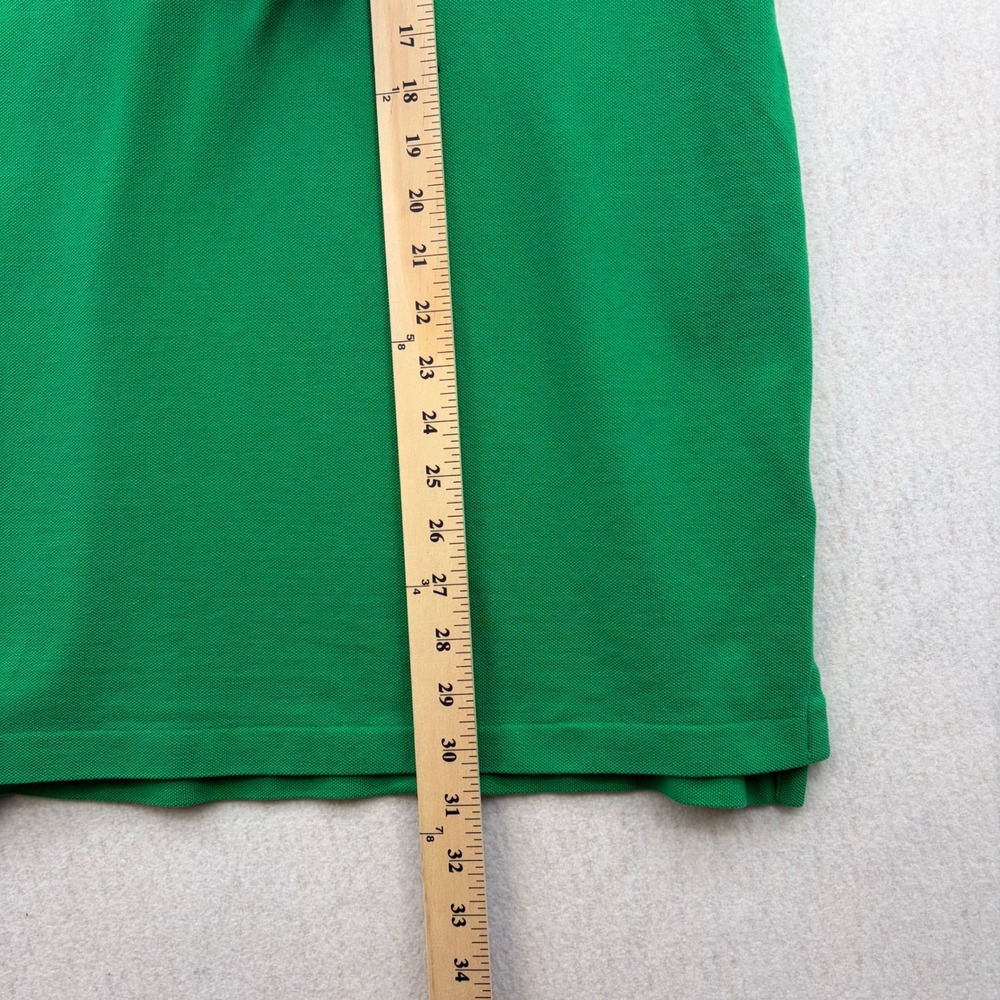 Polo Ralph Lauren Mens XL Green Classic Fit Short Sleeve Pique Polo Purple Pony - Picture 4 of 12